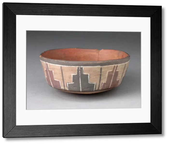 Framed Print : Bowl with Repeated Stepped Motif, 180 B. C. / A. D. 500. Creator: Unknown Framed Print : Bowl with Repeated Stepped Motif, 180 B. C. / A. D. 500. Creator: Unknown