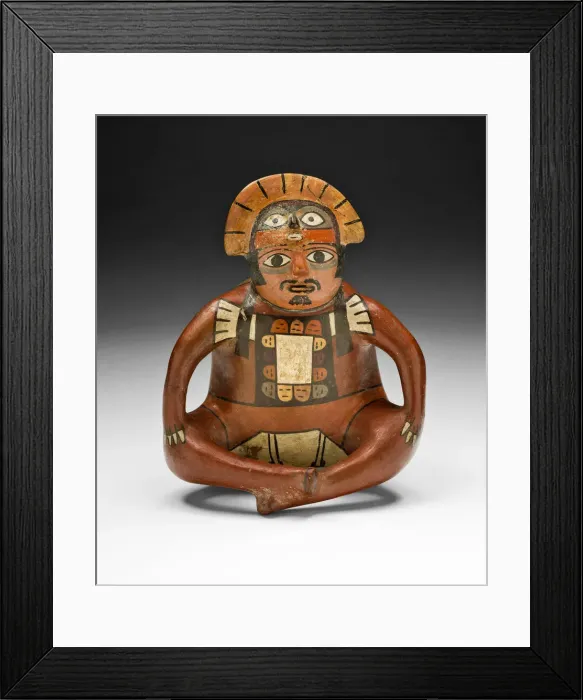 Framed Print : Vessel in the Form of a Seated Ruler, 180 B. C. / A. D. 500. Creator: Unknown Framed Print : Vessel in the Form of a Seated Ruler, 180 B. C. / A. D. 500. Creator: Unknown