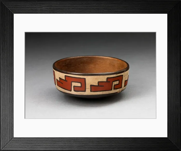 Framed Print : Bowl with Stepped Fret Motif, 180 B. C. / A. D. 500. Creator: Unknown Framed Print : Bowl with Stepped Fret Motif, 180 B. C. / A. D. 500. Creator: Unknown