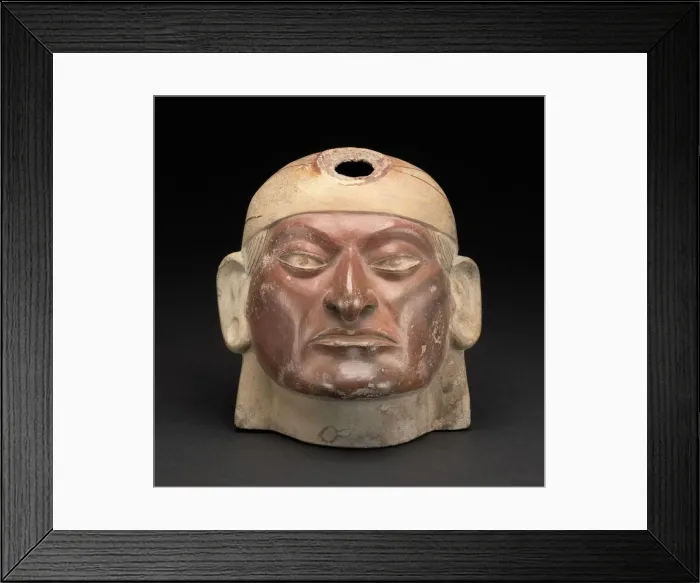 Framed Print : Portrait Vessel of a Ruler, Stirrup Missing, 100 B. C. / A. D. 500. Creator: Unknown Framed Print : Portrait Vessel of a Ruler, Stirrup Missing, 100 B. C. / A. D. 500. Creator: Unknown