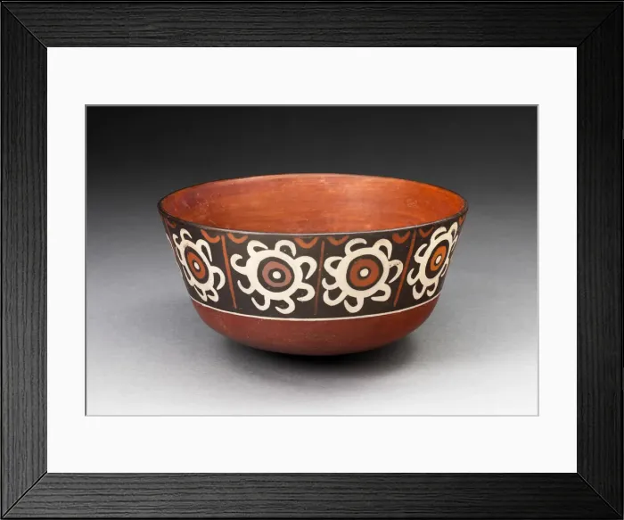 Framed Print : Bowl with Repeated Spiral-Like Motifs, 180 B. C. / A. D. 500. Creator: Unknown Framed Print : Bowl with Repeated Spiral-Like Motifs, 180 B. C. / A. D. 500. Creator: Unknown