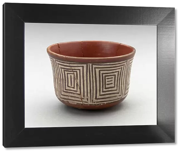 Bowl with Repeated Concentric Squared Motifs, 180 B. C.  /  A. D. 500. Creator: Unknown
