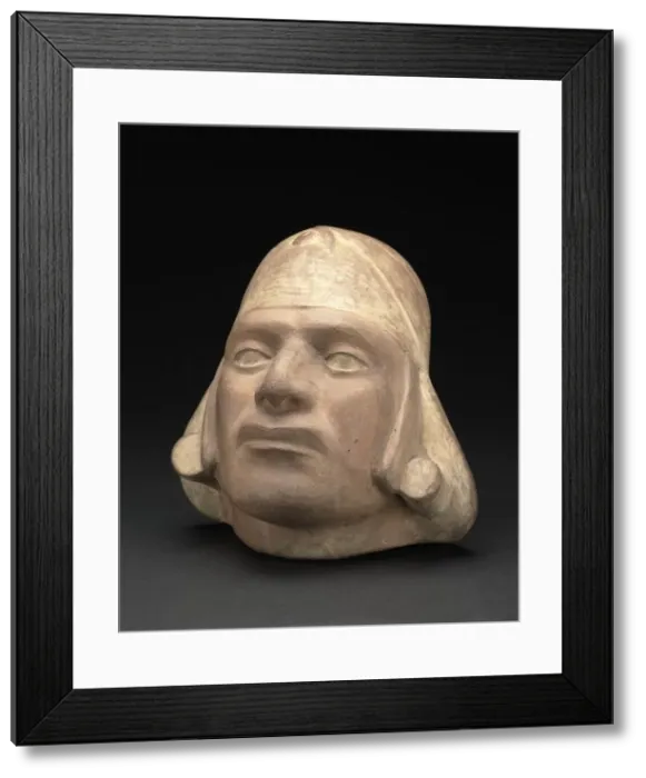 Framed Print : Portrait Jar of a Ruler with Traces of Face Paint, 100 B. C. / A. D. 500. Creator: Unknown Framed Print : Portrait Jar of a Ruler with Traces of Face Paint, 100 B. C. / A. D. 500. Creator: Unknown