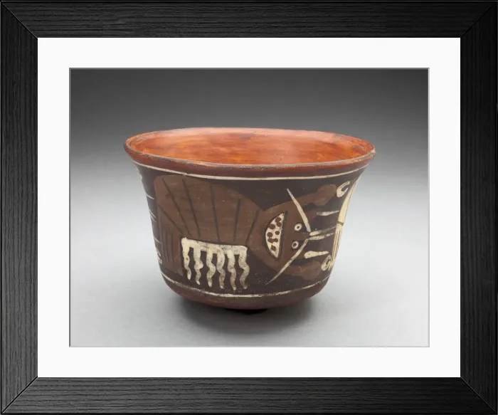 Framed Print : Cup Depicting Lobster or Crawfish, 180 B. C. / A. D. 500. Creator: Unknown Framed Print : Cup Depicting Lobster or Crawfish, 180 B. C. / A. D. 500. Creator: Unknown