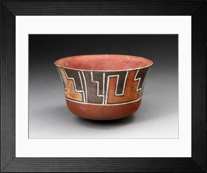 Framed Print : Bowl with Stepped Motifs, 180 B. C. / A. D. 500. Creator: Unknown Framed Print : Bowl with Stepped Motifs, 180 B. C. / A. D. 500. Creator: Unknown