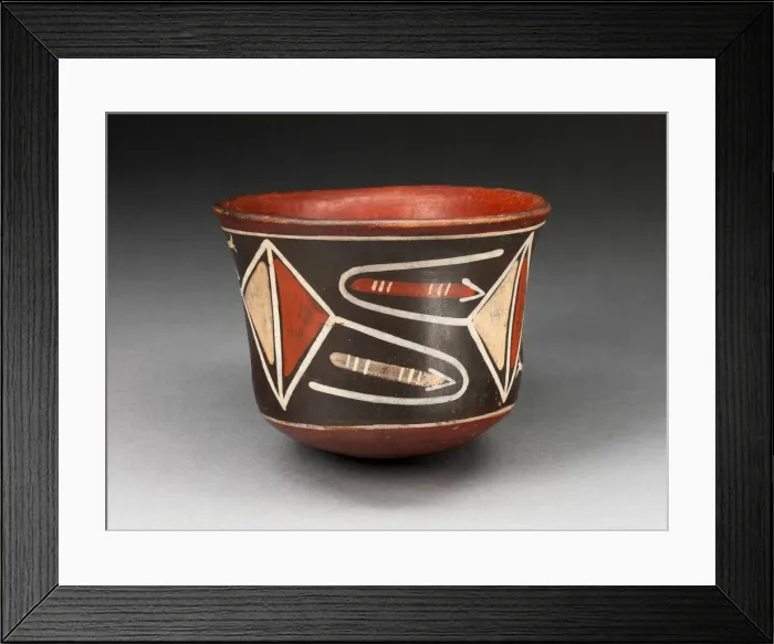 Framed Print : Cup with Diamond-Shape Geomeric Motifs, 180 B. C. / A. D. 500. Creator: Unknown Framed Print : Cup with Diamond-Shape Geomeric Motifs, 180 B. C. / A. D. 500. Creator: Unknown