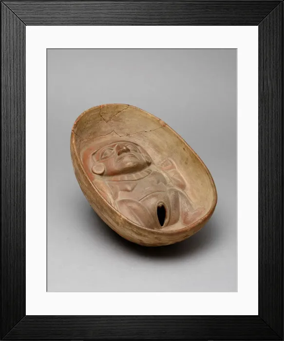 Framed Print : Bowl with Molded Nude Female Figure in the Interior, 100 B. C. / A. D. 500. Creator: Unknown Framed Print : Bowl with Molded Nude Female Figure in the Interior, 100 B. C. / A. D. 500. Creator: Unknown
