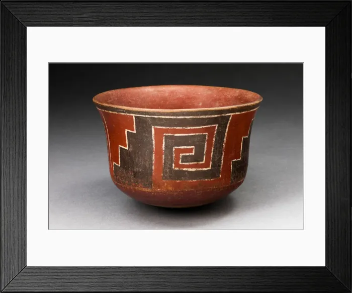 Framed Print : Cup with Stepped-Fret Motif, 180 B. C. / A. D. 500. Creator: Unknown Framed Print : Cup with Stepped-Fret Motif, 180 B. C. / A. D. 500. Creator: Unknown