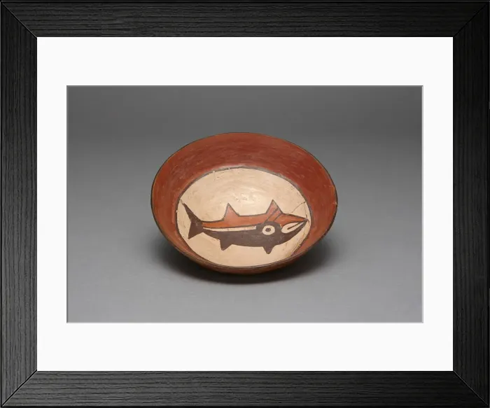 Framed Print : Plate Depicting a Fish, Shark, or Whale, 180 B. C. / A. D. 500. Creator: Unknown Framed Print : Plate Depicting a Fish, Shark, or Whale, 180 B. C. / A. D. 500. Creator: Unknown