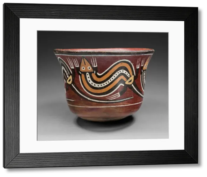 Framed Print : Cup Depicting Abstract Lizards, 180 B. C. / A. D. 500. Creator: Unknown Framed Print : Cup Depicting Abstract Lizards, 180 B. C. / A. D. 500. Creator: Unknown