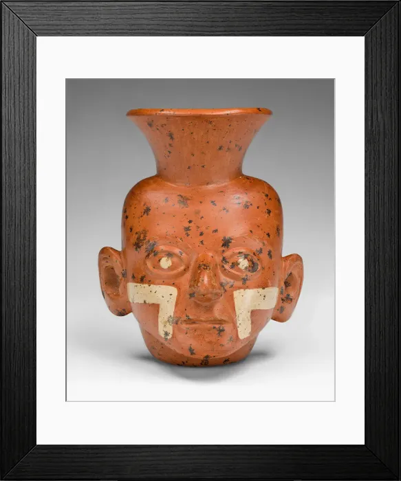 Framed Print : Miniature Vessel in the Form of a Portrait Head with Painted Cheeks, 100 B. C. / A. D. 500 Framed Print : Miniature Vessel in the Form of a Portrait Head with Painted Cheeks, 100 B. C. / A. D. 500