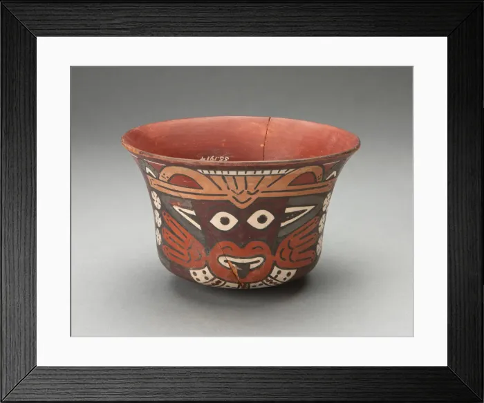 Framed Print : Bowl Depicting Costumed Ritual Performer, 180 B. C. / A. D. 500. Creator: Unknown Framed Print : Bowl Depicting Costumed Ritual Performer, 180 B. C. / A. D. 500. Creator: Unknown