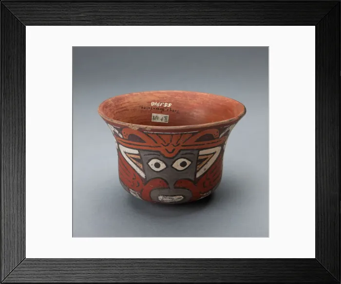 Framed Print : Cup Depicting Masked Ritual Performer, 180 B. C. / A. D. 500. Creator: Unknown Framed Print : Cup Depicting Masked Ritual Performer, 180 B. C. / A. D. 500. Creator: Unknown