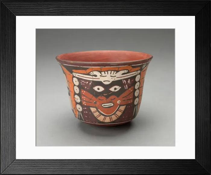 Framed Print : Bowl Depicting Costumed Ritual Performer, 180 B. C. / A. D. 500. Creator: Unknown Framed Print : Bowl Depicting Costumed Ritual Performer, 180 B. C. / A. D. 500. Creator: Unknown
