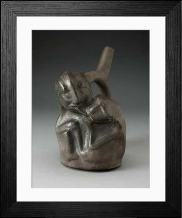 Framed Print : Blackware Spouted Vessel in the Form of a Couple in an Erotic Embrace, 100 B. C. / A. D. 500 Framed Print : Blackware Spouted Vessel in the Form of a Couple in an Erotic Embrace, 100 B. C. / A. D. 500