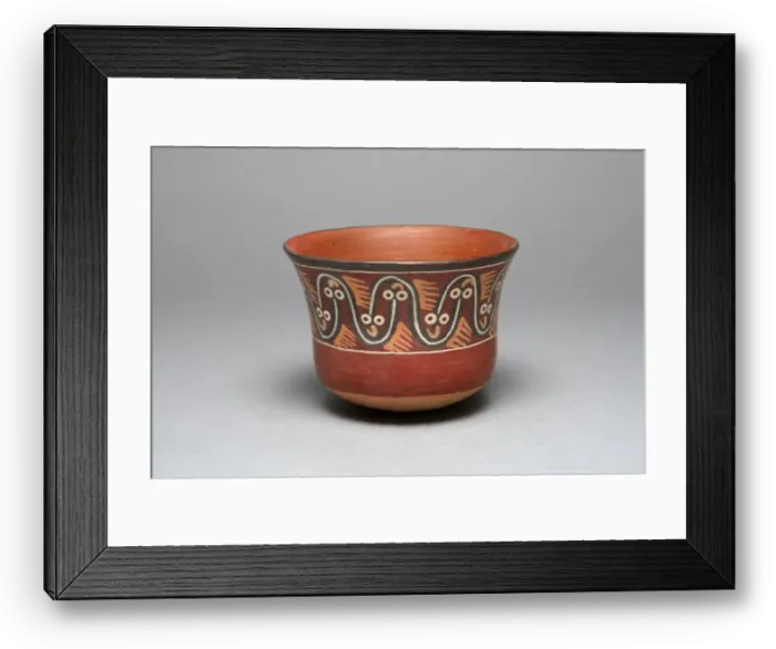 Framed Print : Bowl Depicting Interlocking, Undulating Abstract Serpents, 180 B. C. / A. D. 500 Framed Print : Bowl Depicting Interlocking, Undulating Abstract Serpents, 180 B. C. / A. D. 500