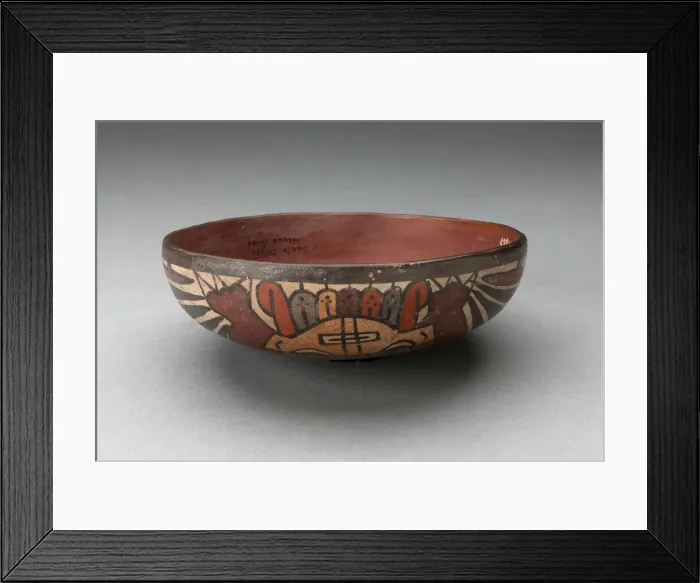 Framed Print : Jar Cover Depicting Costumed Figure with Bird Attributes, 180 B. C. / A. D. 500 Framed Print : Jar Cover Depicting Costumed Figure with Bird Attributes, 180 B. C. / A. D. 500