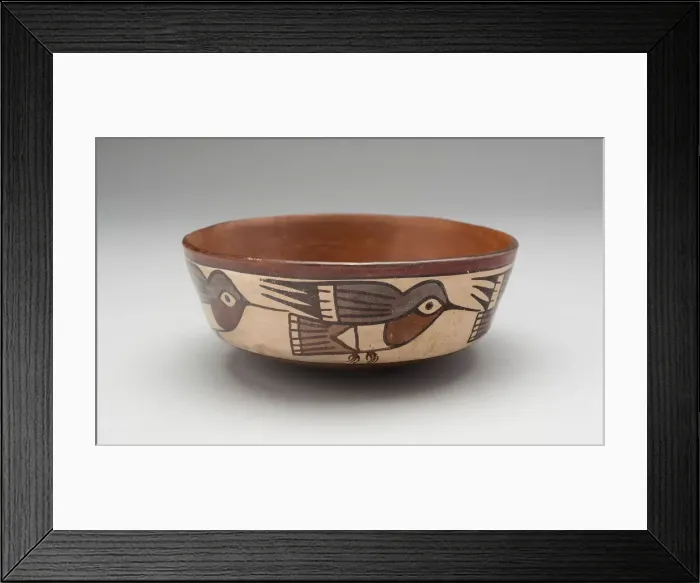 Framed Print : Bowl Depicting Hummingbirds, 180 B. C. / A. D. 500. Creator: Unknown Framed Print : Bowl Depicting Hummingbirds, 180 B. C. / A. D. 500. Creator: Unknown