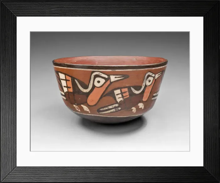 Framed Print : Bowl Depicting Birds, 180 B. C. / A. D. 500. Creator: Unknown Framed Print : Bowl Depicting Birds, 180 B. C. / A. D. 500. Creator: Unknown