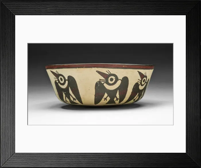 Framed Print : Bowl Depicting Vencejo Birds, 180 B. C. / A. D. 500. Creator: Unknown Framed Print : Bowl Depicting Vencejo Birds, 180 B. C. / A. D. 500. Creator: Unknown