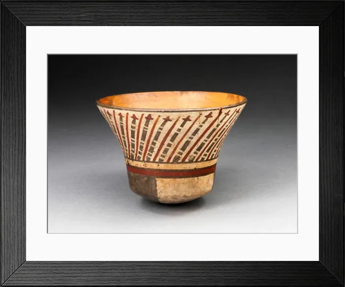 Framed Print : Flaring Bowl Depicting Repeated Motif Resembling Darts, 180 B. C. / A. D. 500 Framed Print : Flaring Bowl Depicting Repeated Motif Resembling Darts, 180 B. C. / A. D. 500