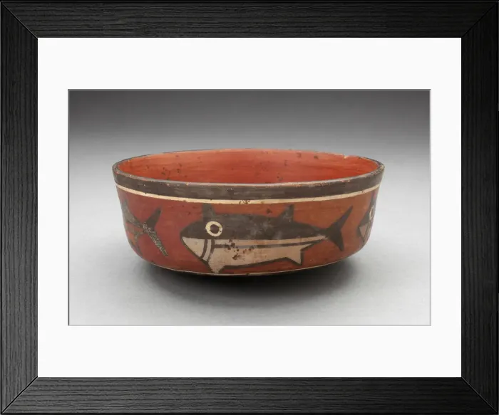 Framed Print : Bowl Depicting Shark or Killer Whale, 180 B. C. / A. D. 500. Creator: Unknown Framed Print : Bowl Depicting Shark or Killer Whale, 180 B. C. / A. D. 500. Creator: Unknown