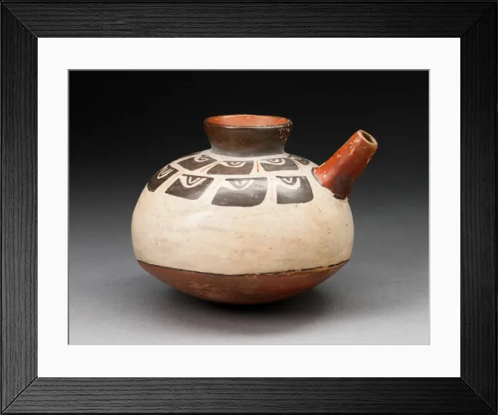 Framed Print : Spouted Jar with Repeated Abstract Motif, 180 B. C. / A. D. 500. Creator: Unknown Framed Print : Spouted Jar with Repeated Abstract Motif, 180 B. C. / A. D. 500. Creator: Unknown