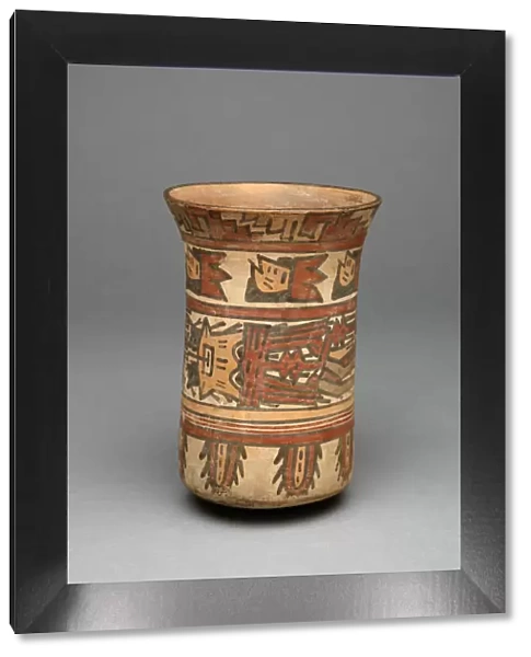 Beaker with Bands Containing Abstract Motifs, 180 B. C.  /  A. D. 500. Creator: Unknown