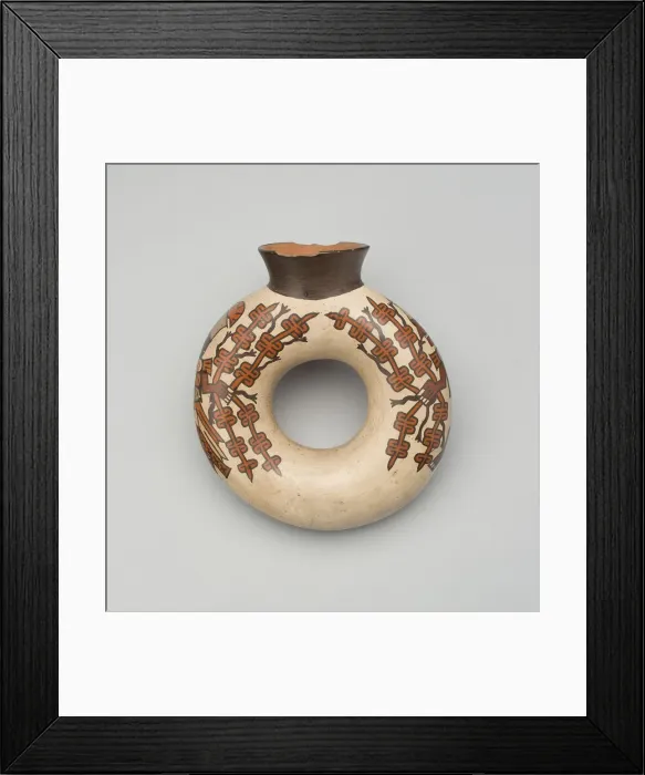 Framed Print : Circular Vessel Depicting Figures Holding Ceremonial Staffs, 180 B. C. / A. D. 500 Framed Print : Circular Vessel Depicting Figures Holding Ceremonial Staffs, 180 B. C. / A. D. 500