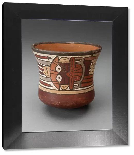 Short Beaker Depicting Costumed Ritual Performer, 180 B. C.  /  A. D. 500. Creator: Unknown