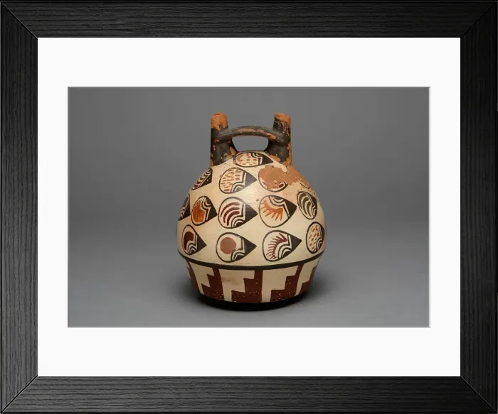 Framed Print : Bridge Vessel Depicting Abstract Motifs, Likely Beans or Seeds, 180 B. C. / A. D. 500 Framed Print : Bridge Vessel Depicting Abstract Motifs, Likely Beans or Seeds, 180 B. C. / A. D. 500