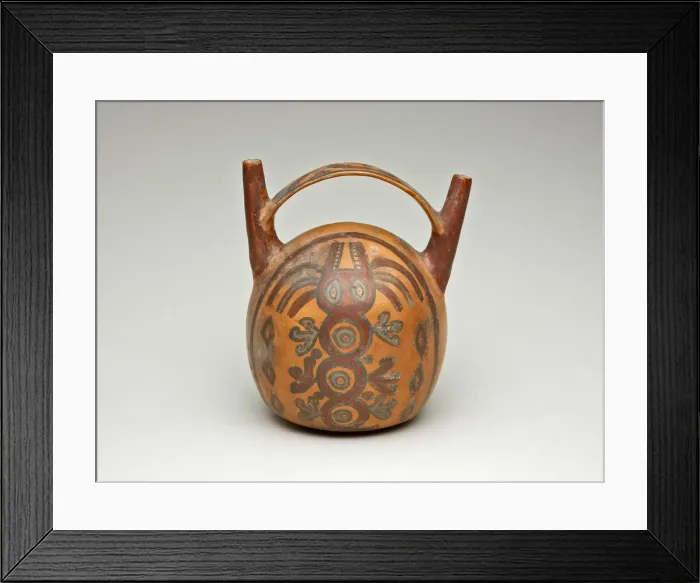 Framed Print : Double Spout Vessel Depicting an Abstract Animal or Being, 180 B. C. / A. D. 500 Framed Print : Double Spout Vessel Depicting an Abstract Animal or Being, 180 B. C. / A. D. 500