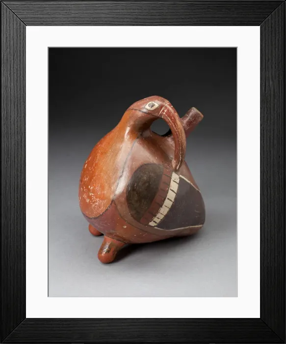 Framed Print : Single Spout Vessel in the Form of a Long-Beaked Bird with Turned Head, 180 B. C. / A. D. 500 Framed Print : Single Spout Vessel in the Form of a Long-Beaked Bird with Turned Head, 180 B. C. / A. D. 500