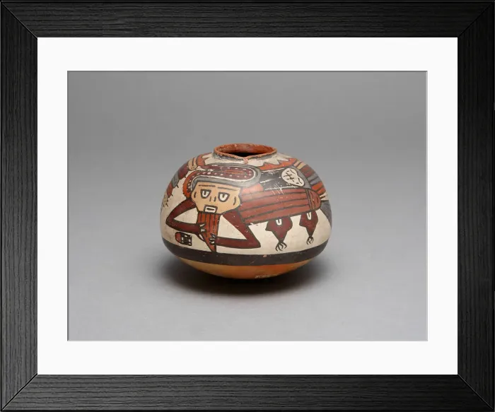 Framed Print : Bowl Depicting Costumed Ritual Performer Playing a Pan Flute, 180 B. C. / A. D. 500 Framed Print : Bowl Depicting Costumed Ritual Performer Playing a Pan Flute, 180 B. C. / A. D. 500