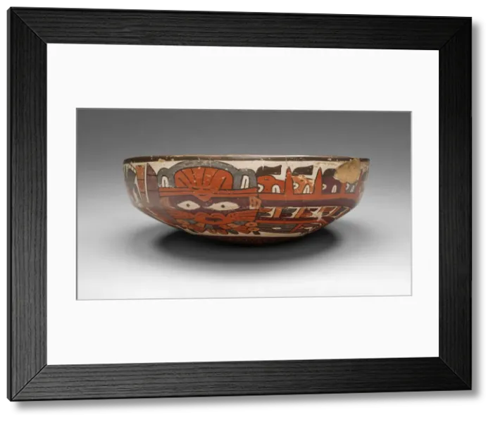 Framed Print : One of a Pair of Matched Bowls Depicting Costumed Ritual Performers, 180 B. C. / A. D. 500 Framed Print : One of a Pair of Matched Bowls Depicting Costumed Ritual Performers, 180 B. C. / A. D. 500