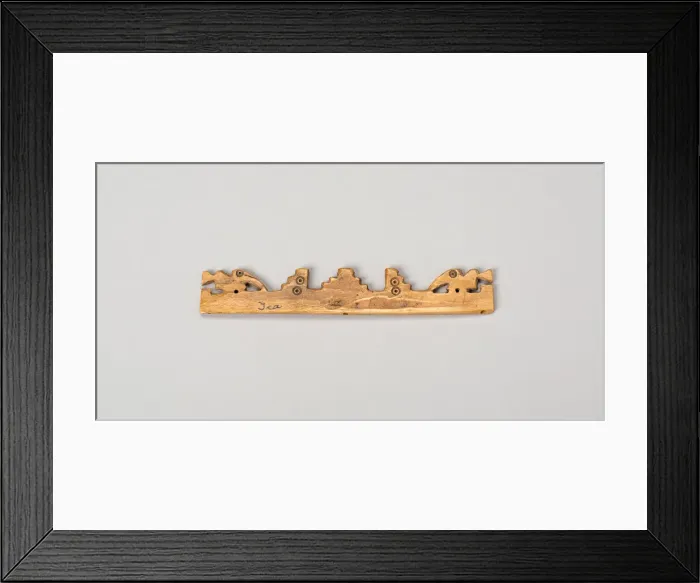 Framed Print : Balance-Beam Scale with Cut-Out Bird and Step Motifs, A. D. 500 / 1400. Creator: Unknown Framed Print : Balance-Beam Scale with Cut-Out Bird and Step Motifs, A. D. 500 / 1400. Creator: Unknown