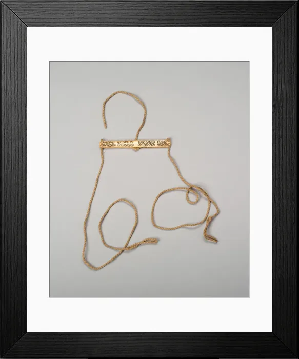 Framed Print : Balance-Beam Scale with Incised Circles and Strings Attached, A. D. 500 / 800 Framed Print : Balance-Beam Scale with Incised Circles and Strings Attached, A. D. 500 / 800