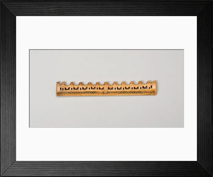Framed Print : Balance-Beam Scale with Row of Cut-Out Figures and Incised Circles, A. D. 500 / 800 Framed Print : Balance-Beam Scale with Row of Cut-Out Figures and Incised Circles, A. D. 500 / 800