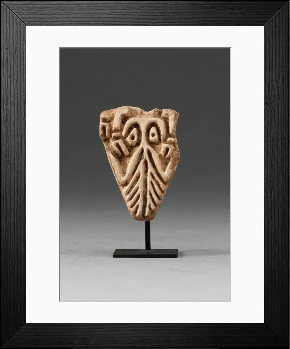 Framed Print : Stamp Depicting a Plant-like Motf, Possibly A. D. 1000-1500. Creator: Unknown Framed Print : Stamp Depicting a Plant-like Motf, Possibly A. D. 1000-1500. Creator: Unknown