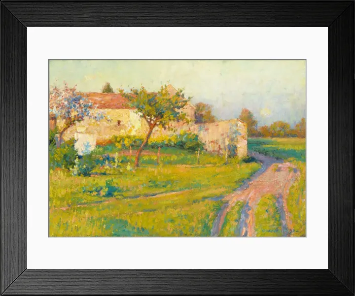 Framed Print : Spring in France, 1890. Creator: Robert William Vonnoh Framed Print : Spring in France, 1890. Creator: Robert William Vonnoh