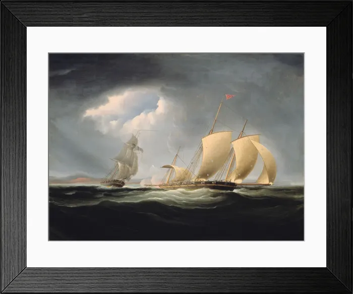 Framed Print : Capture of the Tripoli by the Enterprise, 1806 / 12. Creator: Thomas Birch Framed Print : Capture of the Tripoli by the Enterprise, 1806 / 12. Creator: Thomas Birch