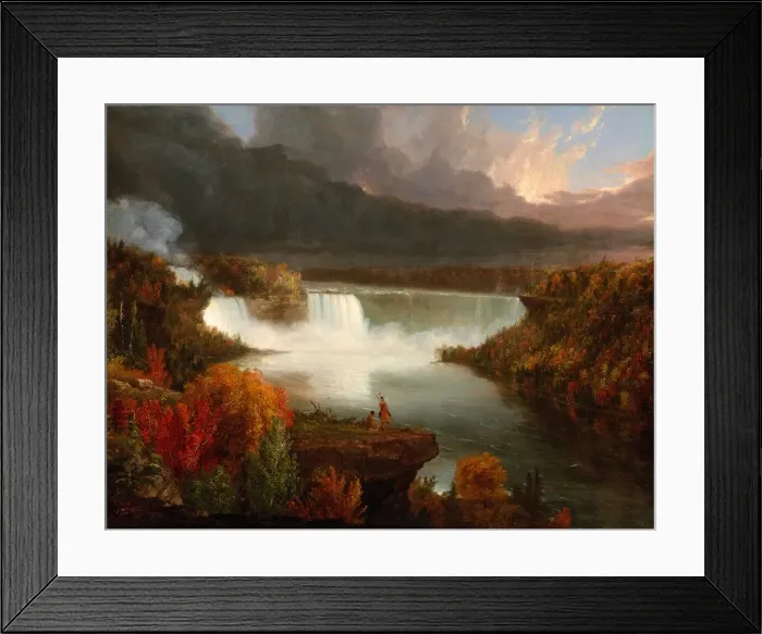 Framed Print : Distant View of Niagara Falls, 1830. Creator: Thomas Cole Framed Print : Distant View of Niagara Falls, 1830. Creator: Thomas Cole