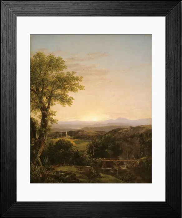 Framed Print : New England Scenery, 1839. Creator: Thomas Cole Framed Print : New England Scenery, 1839. Creator: Thomas Cole