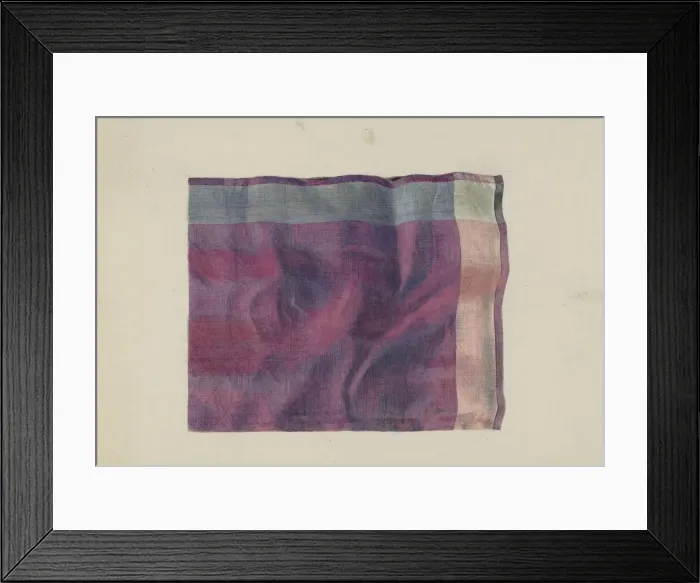 Framed Print : Shaker Silk Kerchief, 1936. Creator: Elizabeth Moutal Framed Print : Shaker Silk Kerchief, 1936. Creator: Elizabeth Moutal