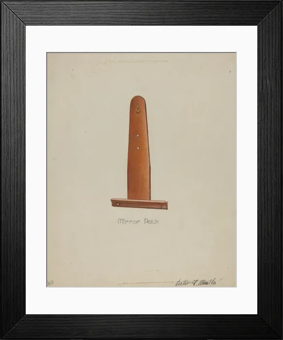 Framed Print : Shaker Mirror Rack, 1935 / 1942. Creator: Victor F. Muollo Framed Print : Shaker Mirror Rack, 1935 / 1942. Creator: Victor F. Muollo