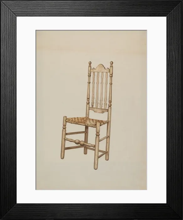 Framed Print : Banister Back Chair, 1935 / 1942. Creator: Henry Murphy Framed Print : Banister Back Chair, 1935 / 1942. Creator: Henry Murphy