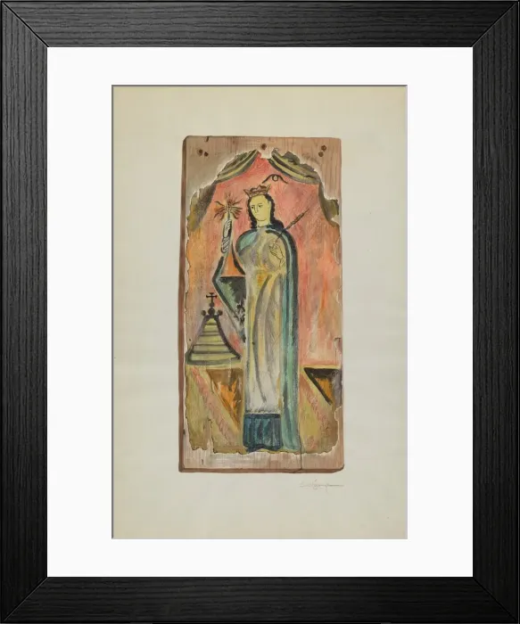 Framed Print : Santo (Nuestra-Sonora di la Luze), 1939. Creator: Carl O Bergh