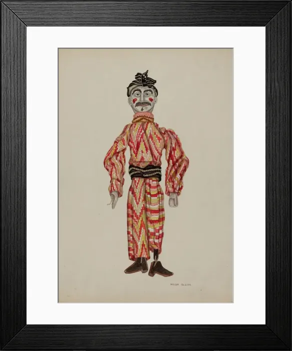 Framed Print : Puppet, c. 1940. Creator: Hilda Olson Framed Print : Puppet, c. 1940. Creator: Hilda Olson
