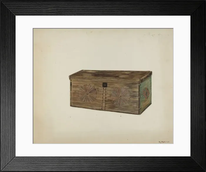 Framed Print : Chest, c. 1938. Creator: Marjery Parish Framed Print : Chest, c. 1938. Creator: Marjery Parish