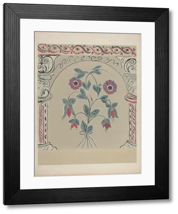 Framed Print : Hand Painted Wall, c. 1939. Creator: Martin Partyka Framed Print : Hand Painted Wall, c. 1939. Creator: Martin Partyka